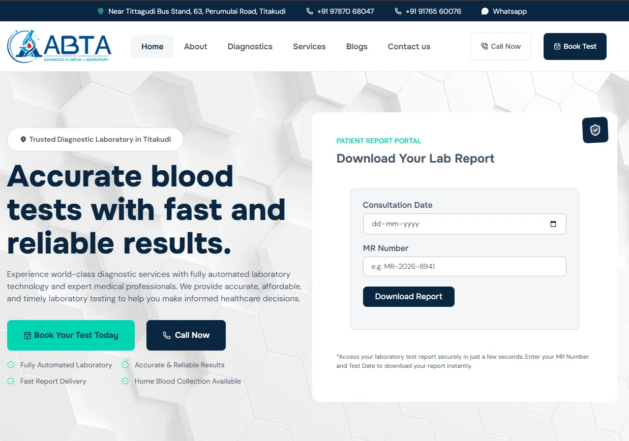 ABTA Lab website preview